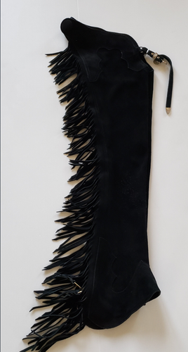 1 Adult XLarge NEW Hobby Horse Black Suede Chaps