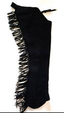 1==  Large Adult Hobby Horse Suede Black Chaps