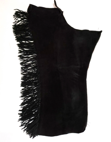 1== Small Adult Black Suede Chaps