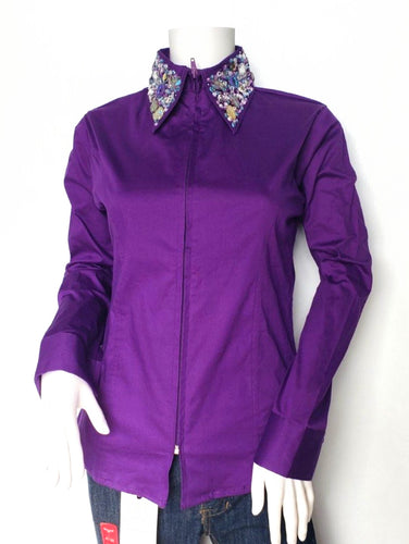 Clearance !!! Show Shirt Bling Collar Purple