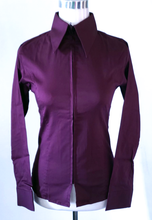 ZIP UP SHOW SHIRTS XS-4X Ladies Solid Colors