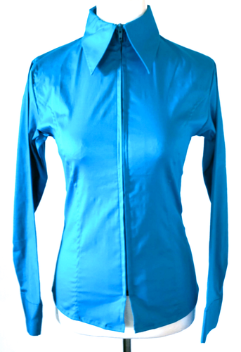 Zip-up Show Shirts XS-4X by RHC Teal