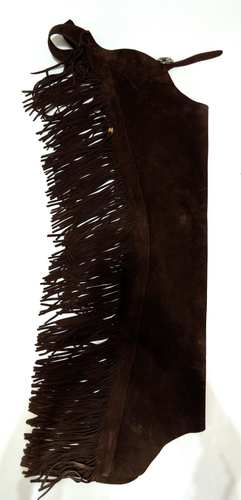 Adult XSmall Long Chocolate Suede Chaps