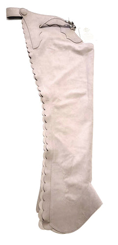 1== Adult Large Hobby Horse Sterling Ultrasuede Chaps Scalloped New with Tags