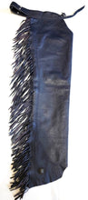 1== Adult Small Navy Smooth Leather Chaps
