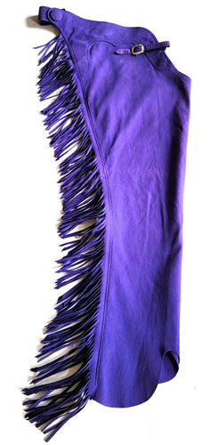 1 == Adult 1X Hobby Suede Chaps Purple