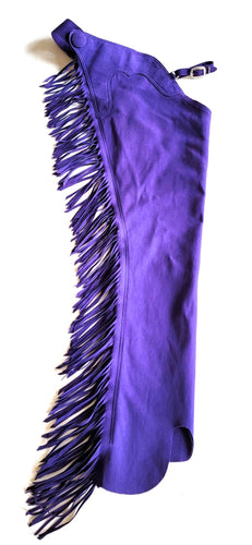 1 == Adult Small Hobby Suede Chaps Purple