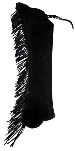 Youth Large Hobby Horse Black Suede Chaps