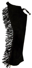 R Large Adult Hobby Horse Suede Black Chaps