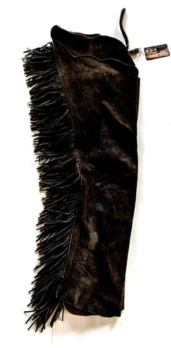 1 Adult Small Black Suede Chaps