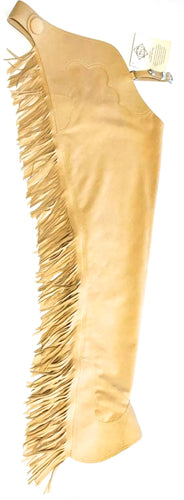 1= = Adult Medium Hobby Horse Ultrasuede Chaps Buckskin NWT