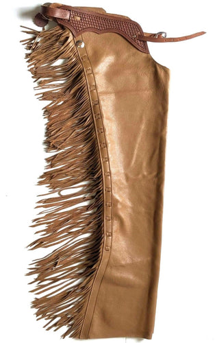 K Bar J Small Cowhorse Ranch Riding Chaps Chocolate Dark chocolate yoke