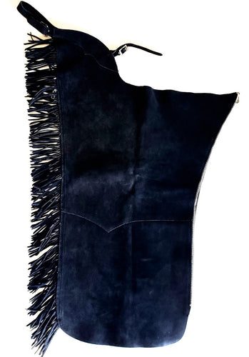 1 == Adult XSmall / Small Navy Suede Chaps