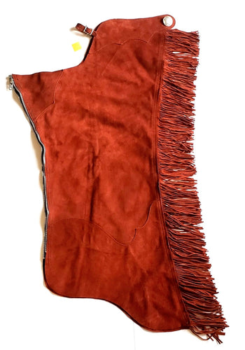 1==  Youth XL/Adult XS Rust Suede Chaps