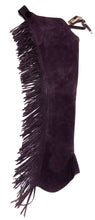1 == Adult Small Short Hobby Horse Suede Purple Aubergine Chaps