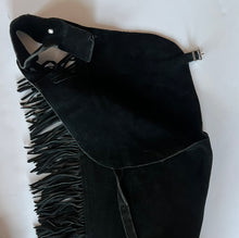 Black Suede Adult Small Chaps