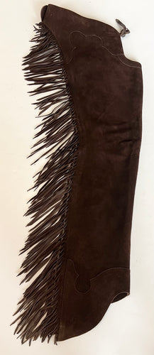 R Woods Chocolate Top Grain Youth XL Adult XS Long Chaps