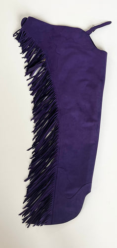 Youth XL/ Adult XS Purple Ultrasuede Chaps by Beth