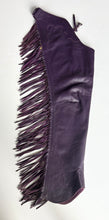 R Youth Large Anita Brock Grape Smooth Leather Chaps