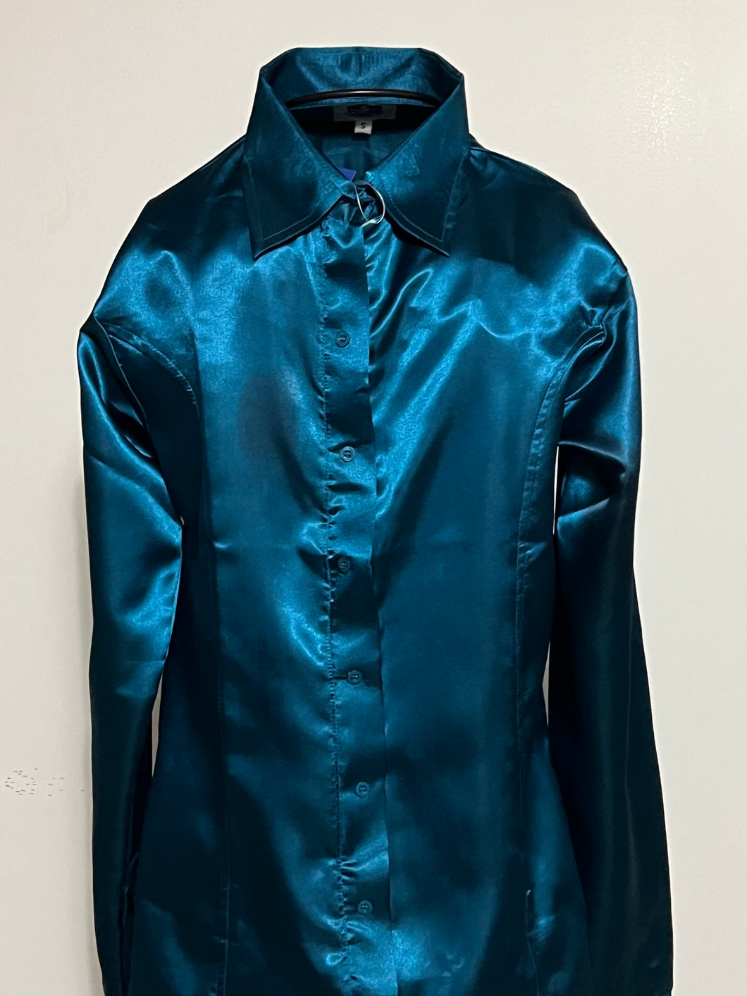Hidden Zipper Sateen 100% Polyester Shirts Vivid Colors