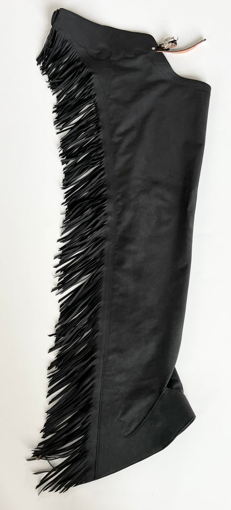 Adult Small / Medium Charcoal Ultrasuede Berry Fit Chaps Stretch panel ...