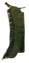 Adult XS XSmall Suede Olive Green Chaps