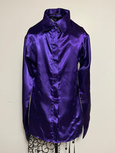 Hidden Zipper Sateen Satin 100% Polyester Shirts Vivid Colors