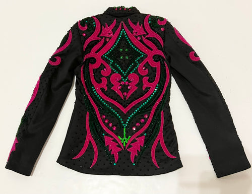 Youth Large X-Large Show Jacket Shirt Fushia Green