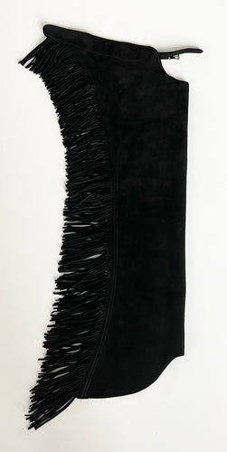 Adult XS Black Suede Congress Leather Chaps New
