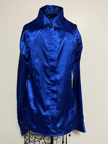 Hidden Zipper Sateen Satin 100% Polyester Shirts Vivid Colors