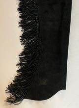 Black Suede Adult Medium Chaps