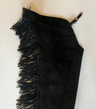 Black Suede Adult Medium Chaps