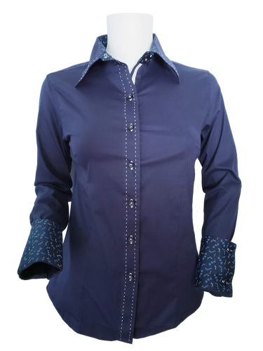 NAVY CONTRAST SHIRT