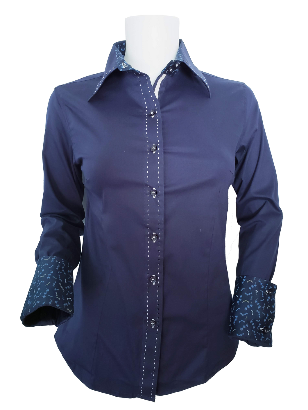 NAVY CONTRAST SHIRT