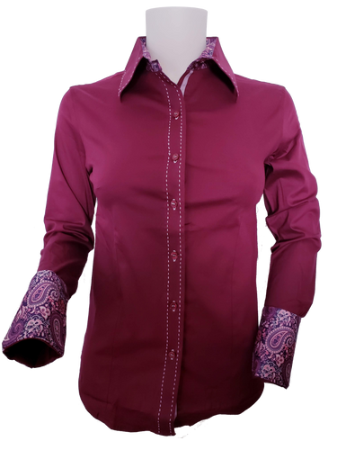 PLUM CONTRAST SHIRT