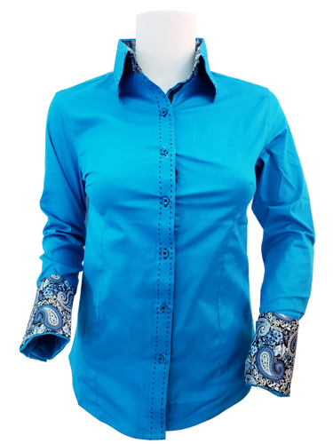 TURQUOISE CONTRAST SHIRT