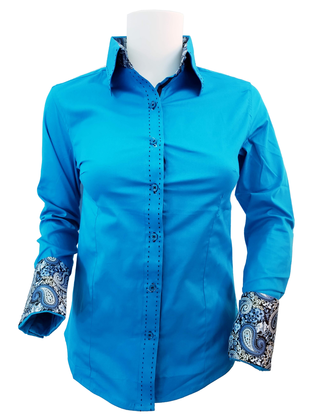 TURQUOISE CONTRAST SHIRT