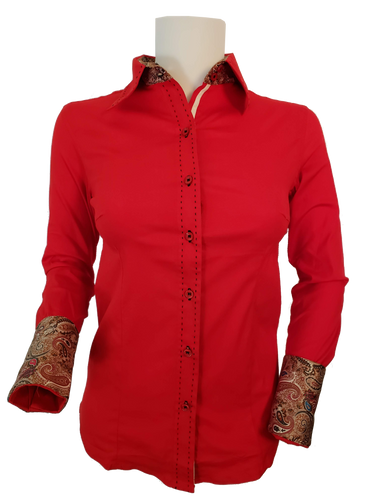 RED CONTRAST SHIRT