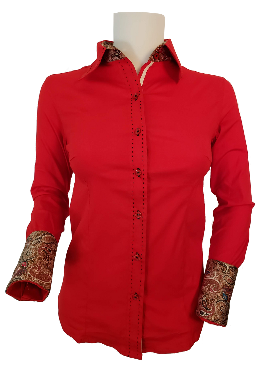 RED CONTRAST SHIRT