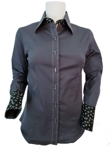 STEEL GREY CONTRAST SHIRT